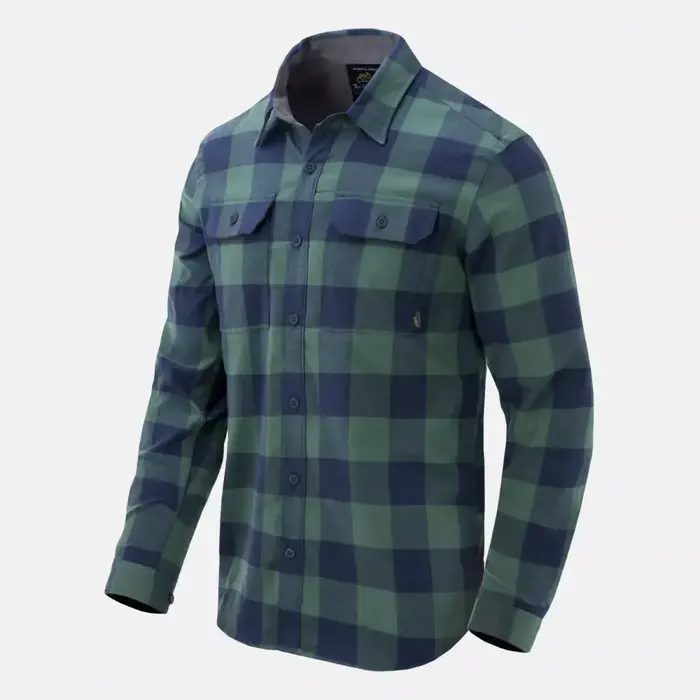 Рубашка Helikon-Tex GreyMan Shirt — Nylon Sorona® Blend, Moss Green Checkered